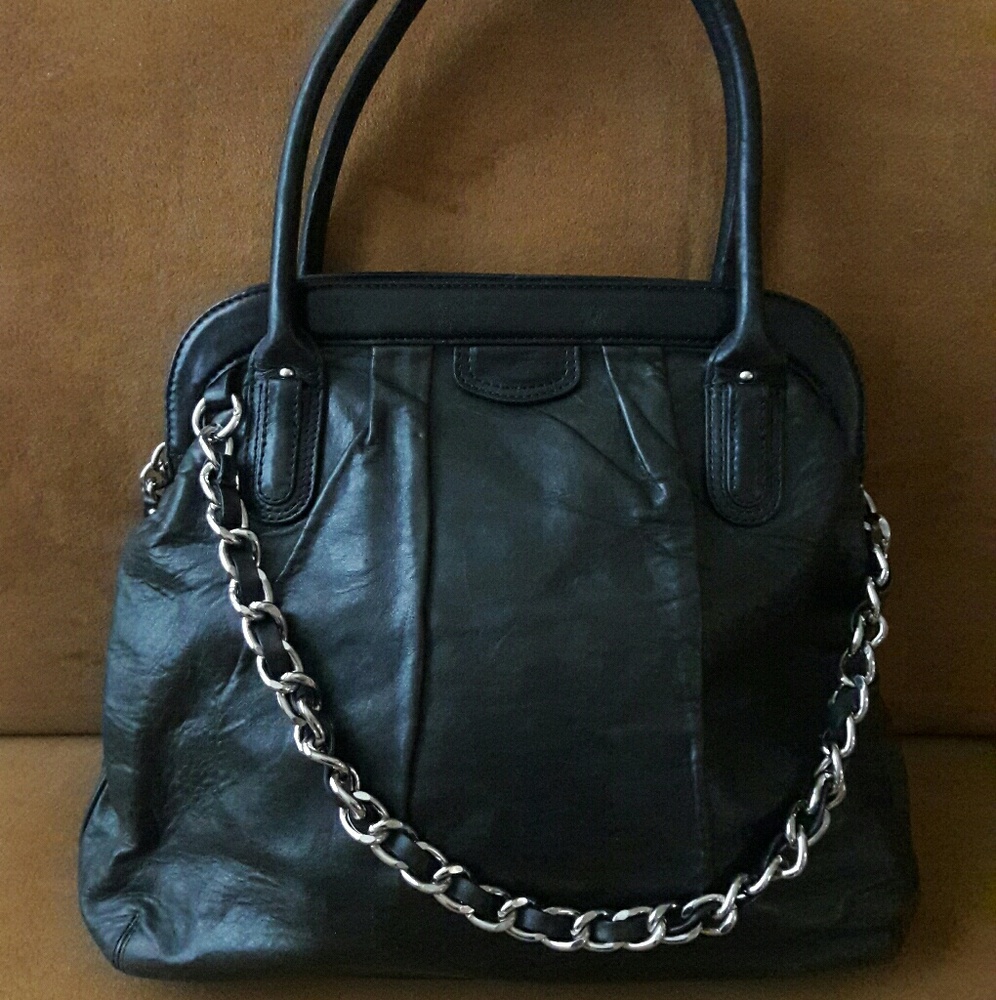 Banana republic chain leather bag